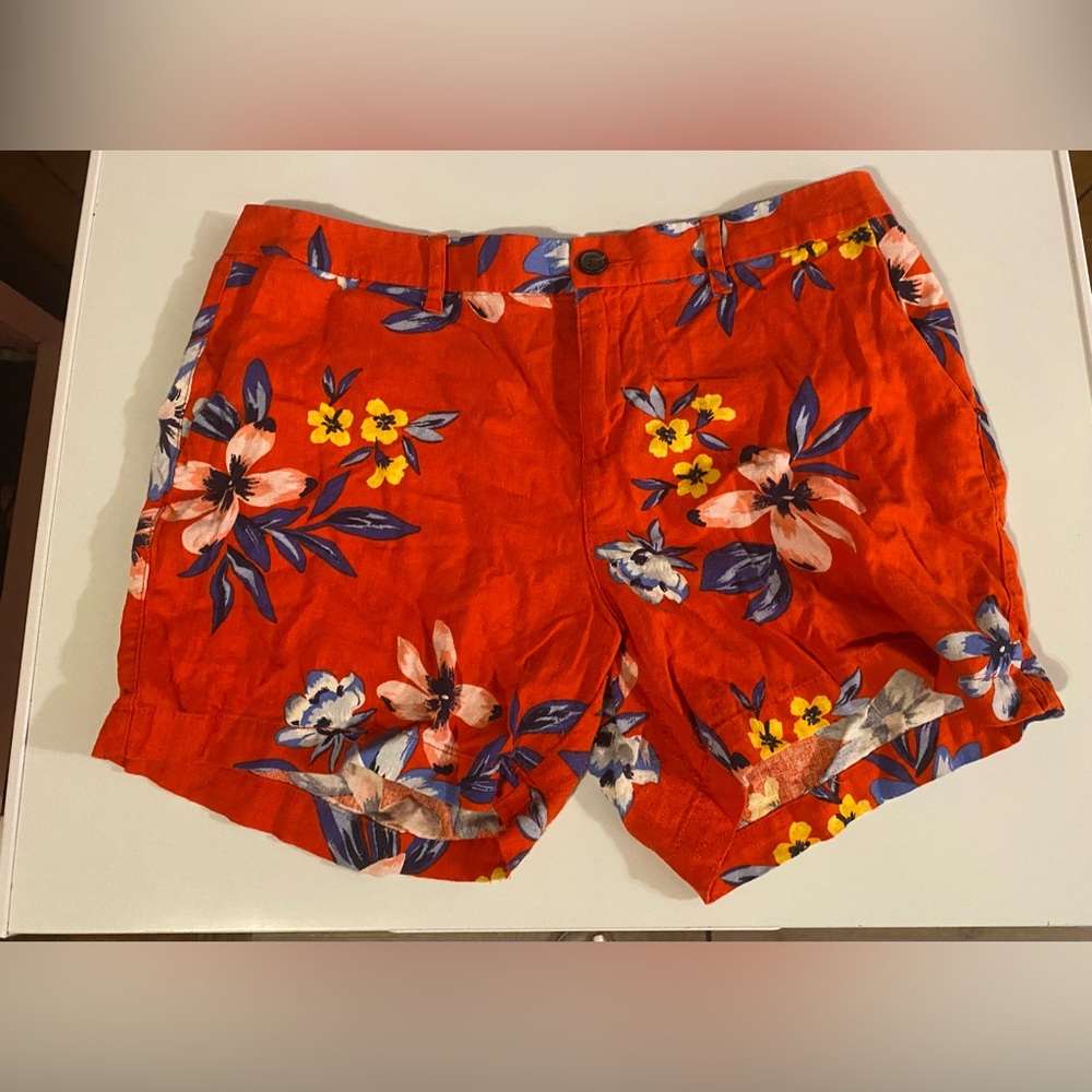 Old Navy Floral Women Shorts - Red and Blue